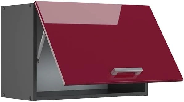 Pensile da cucina R-Line, Rosso lucido, 60 cm Piatto, per la libera combinazione all'interno di sistemi cucina modulari