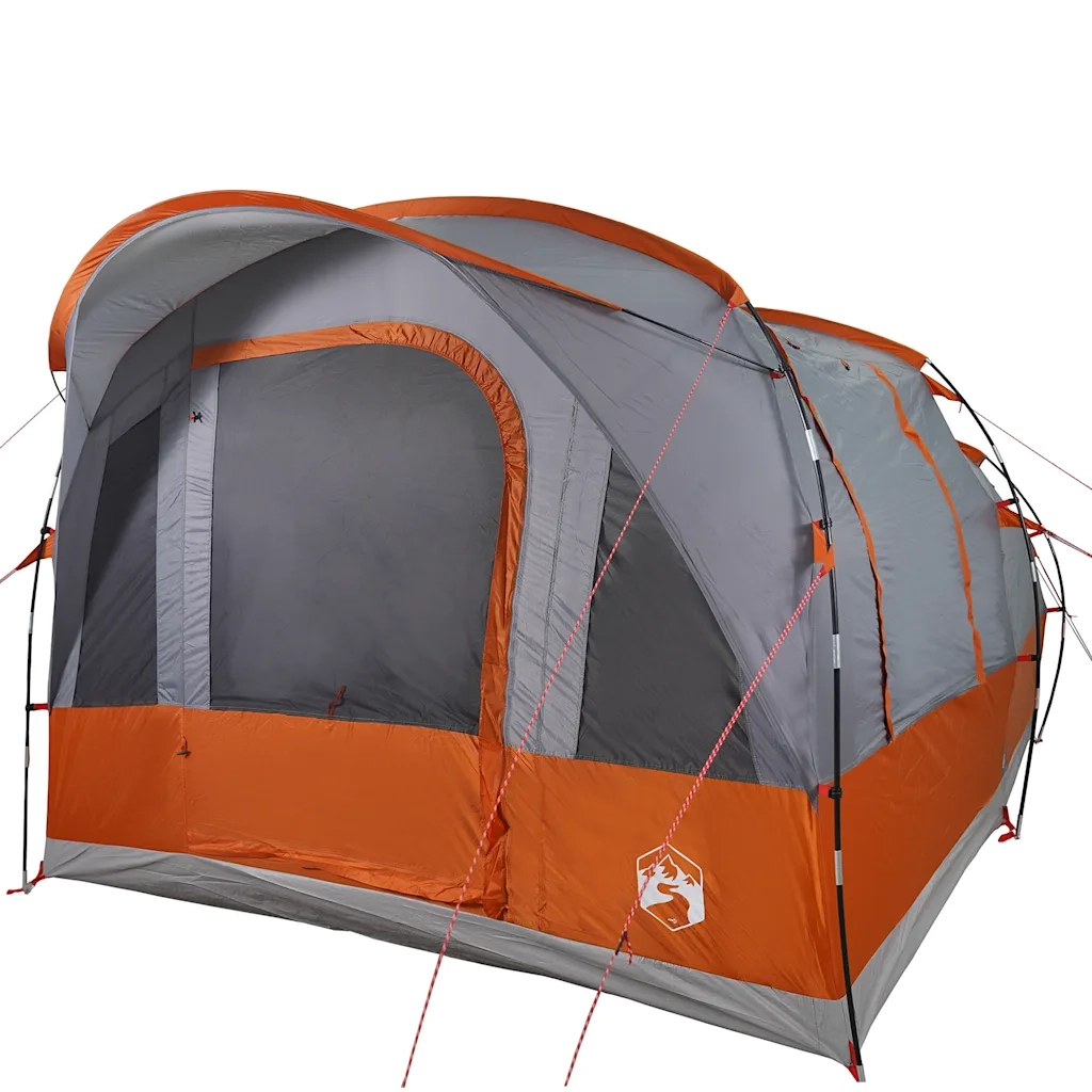 Tenda da Campeggio a Tunnel per 3 Persone Grigio e Arancione 94624