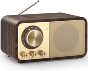 Radio FM Portatile con Bluetooth - Suono Chiara Radio Trasistore Retro - Batteria Ricaricabile - Lettore MP3 con Carta TF/USB - Modalità Bassa