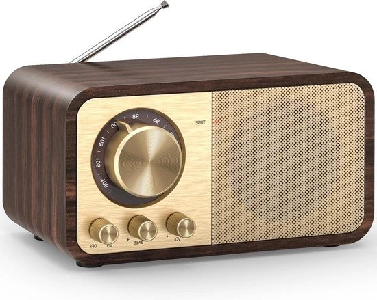 Radio FM Portatile con Bluetooth - Suono Chiara Radio Trasistore Retro - Batteria Ricaricabile - Lettore MP3 con Carta TF/USB - Modalità Bassa