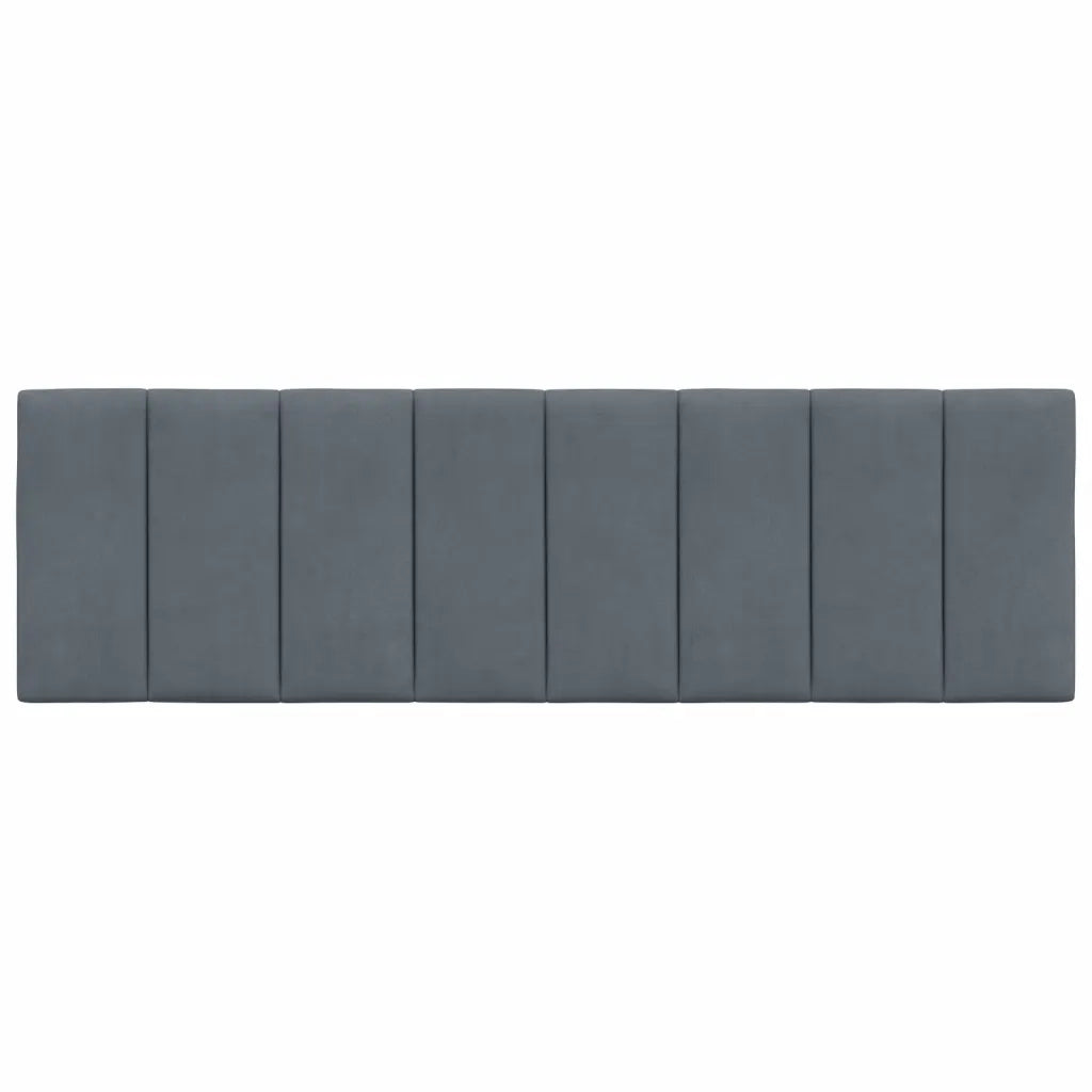 Cuscino Testiera Hanko Grigio Scuro 160 cm in Velluto 374676