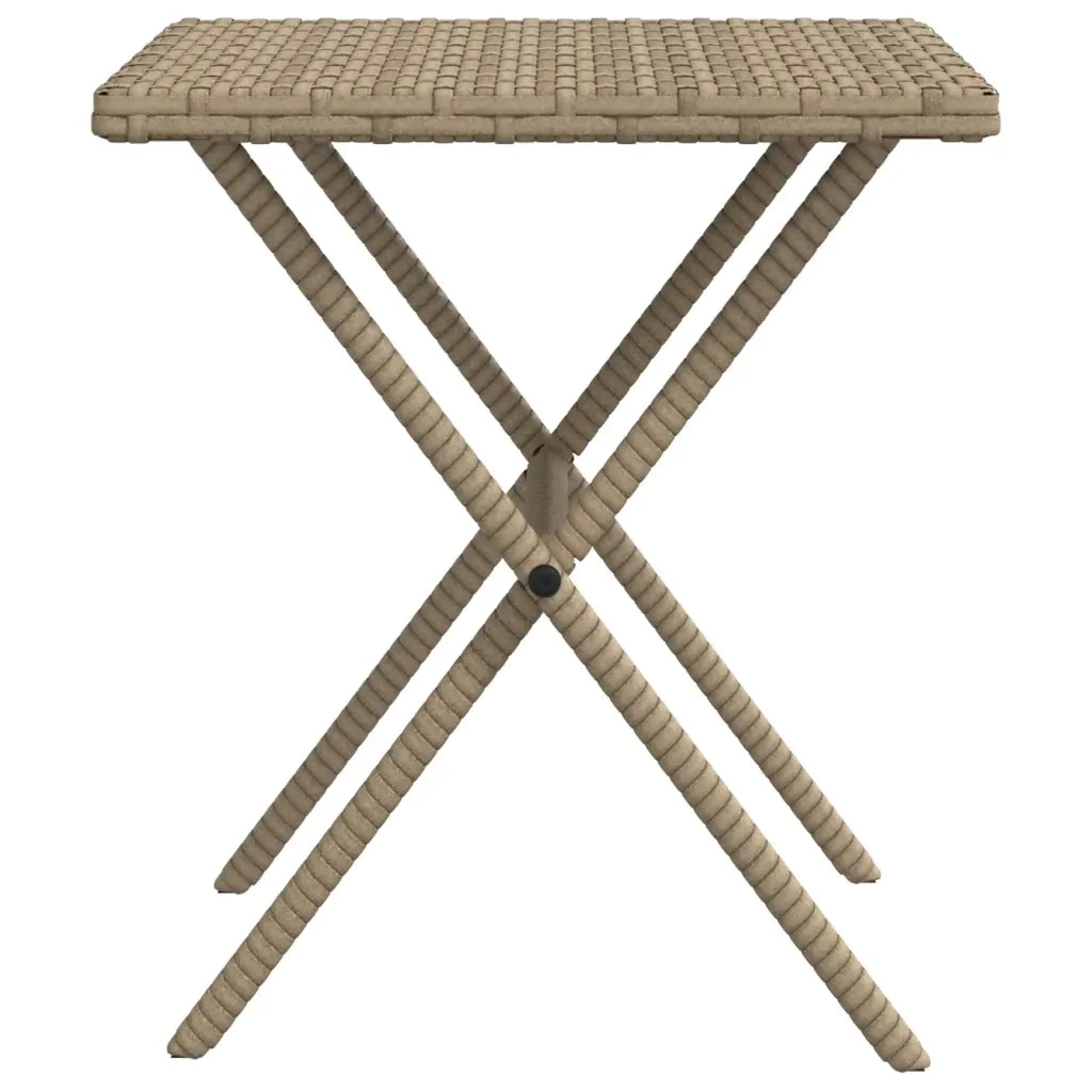 Lettini Prendisole 2 pz con Tavolino Beige in Polyrattan 368255