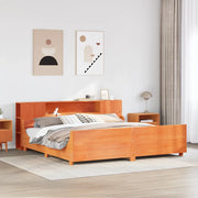 Giroletto senza Materasso Marrone Cera 200x200 cm Legno di Pino 3323757