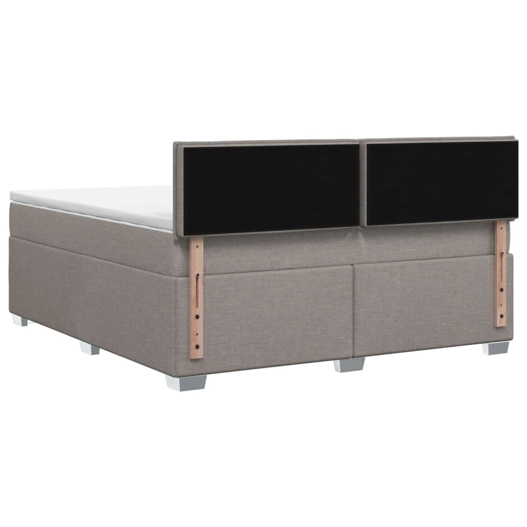 Letto box spring con materasso Tortora 140 x 200 cm Tessuto 3450492