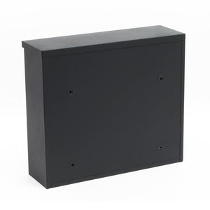 Cassetta postale singola V12 in acciaio verniciato a polvere antracite con finestrelle e vetrino portanome