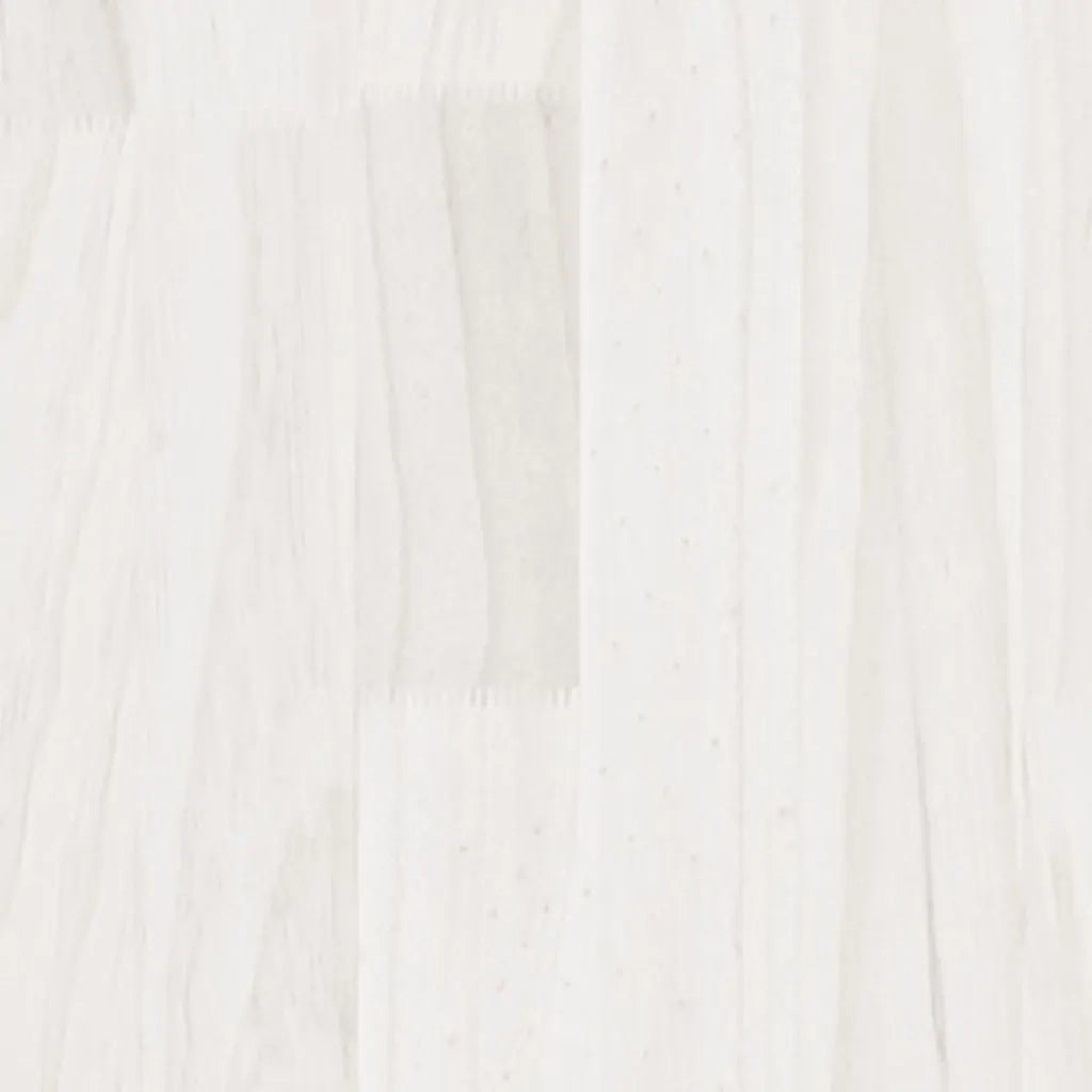 Scaffale Bianco 60x30x105 cm in Legno Massello di Pino