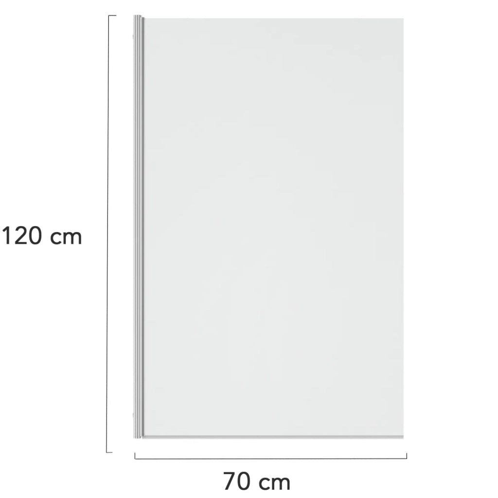 IDMarket - Mampara de baño de 1 hoja 70x120 cm con perfil de aluminio plateado