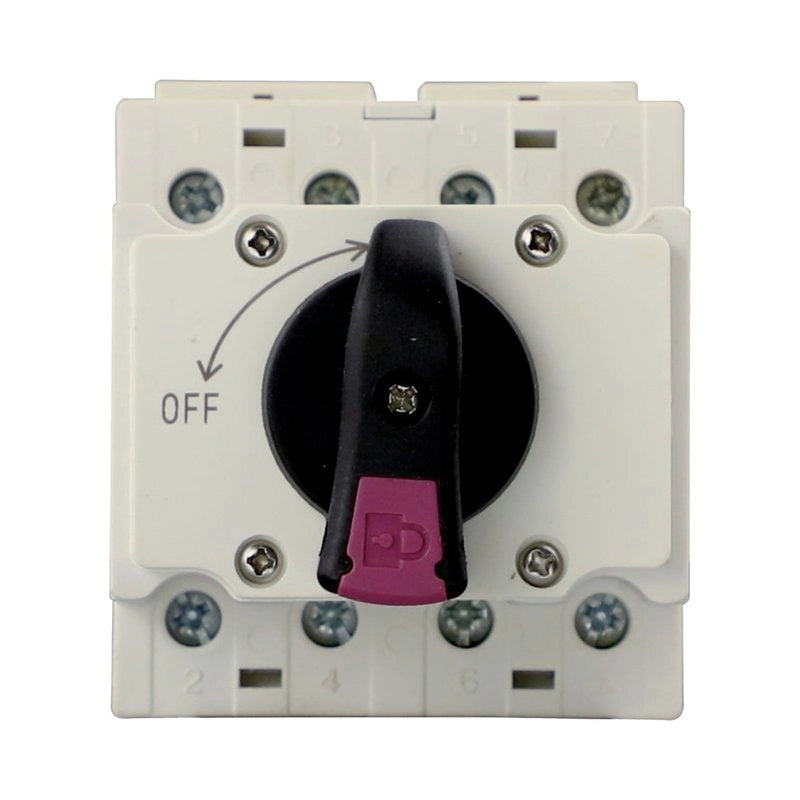 Sezionatore Interruttore di Isolamento DC Fotovoltaico 4P 2M 32A DC 1000V IP20 IEC60947-3
