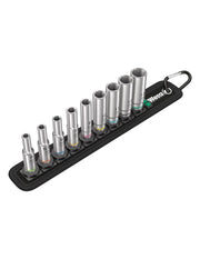 Set di 9 bussole lunghe Zyklop 1/4" WERA Belt A Deep 1