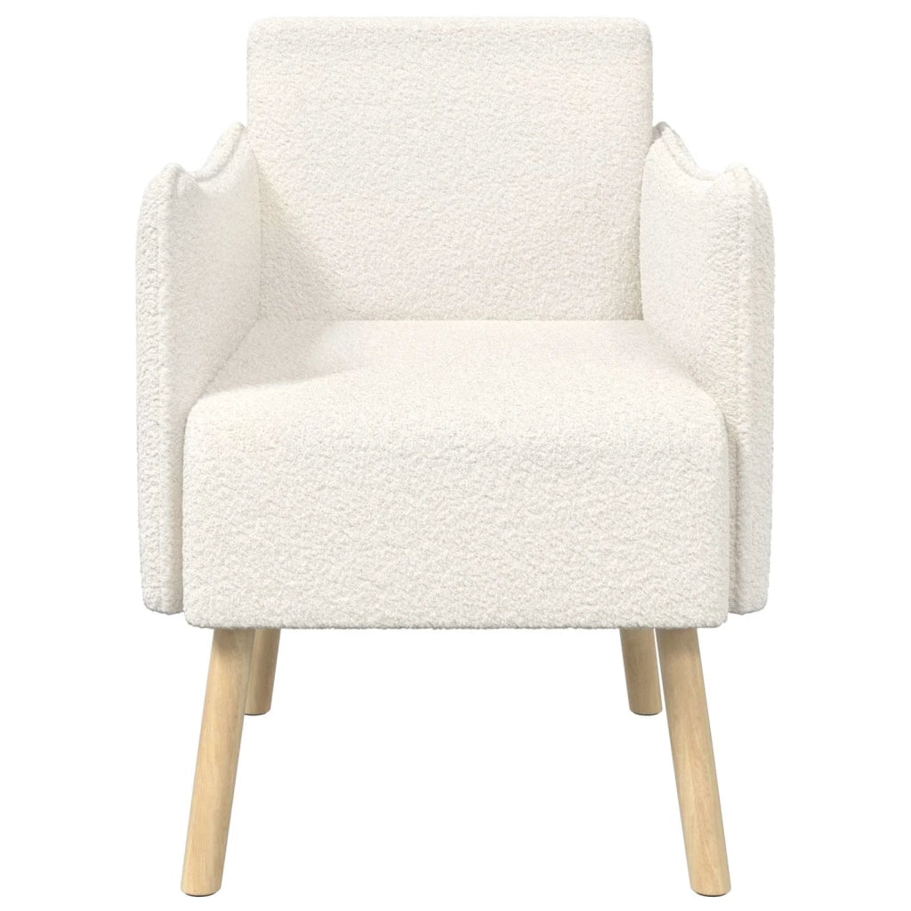 Sedia d'accento Crema Bouclé 42044824