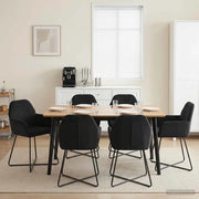 Sedie da pranzo 6 pcs Velluto (V) Nero 55 x 50 x 84 cm 3428388