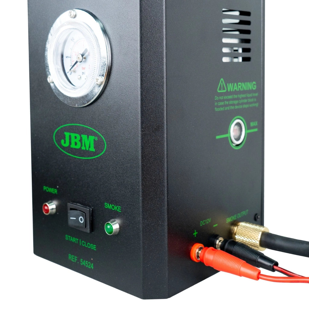 Rilevatore fughe fumo auto EVAP 8 L min Tester perdite sistema diagnosi JBM 54524 professionale per tutte marche incluso accessori confezione originale spedizione Italia UE