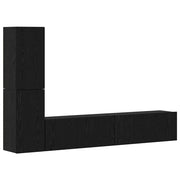 Mobile TV moderno da parete 80 x 30 x 30,5 cm con spazio di archiviazione ottimale e design elegante in legno di rovere nero 02_0056027