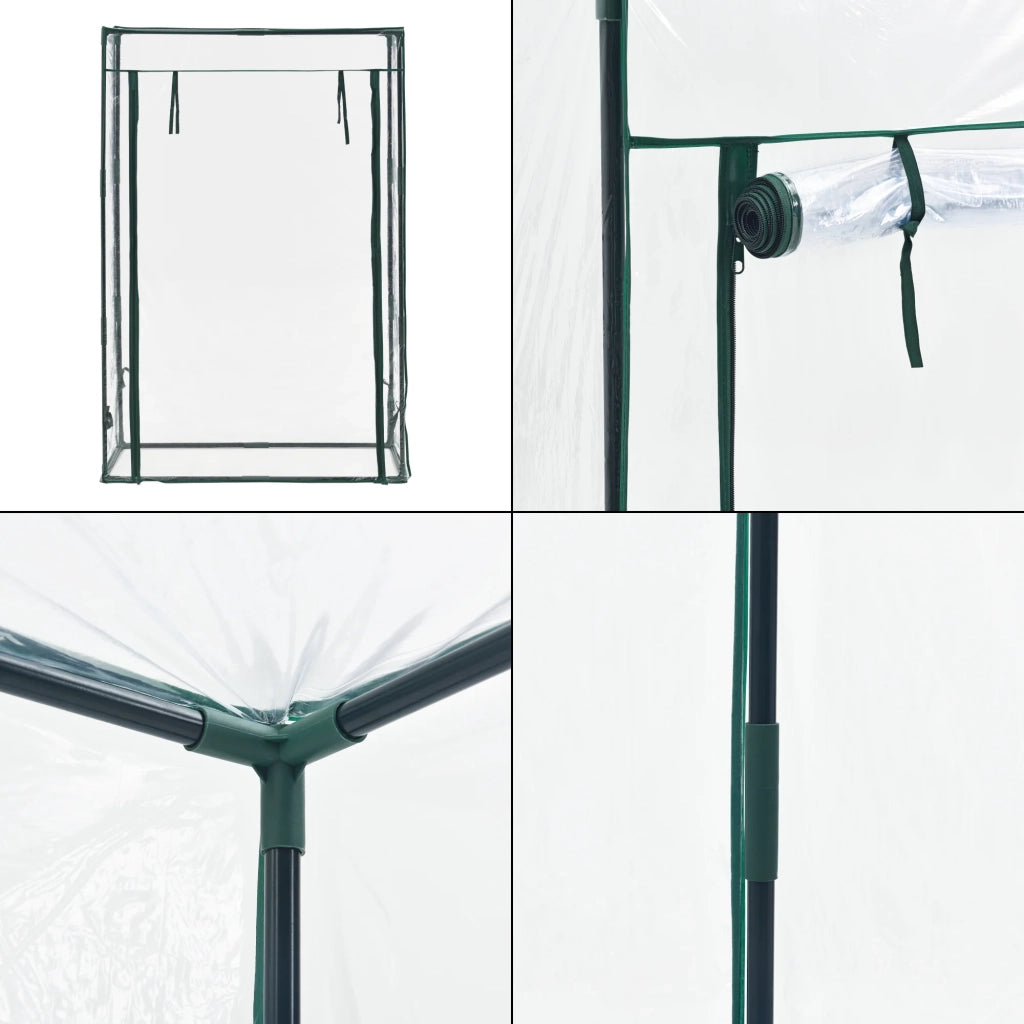 Serra per pomodori Terzigno in acciaio e PVC con porta con cerniera 100 x 50 x 150 cm 03_0008260