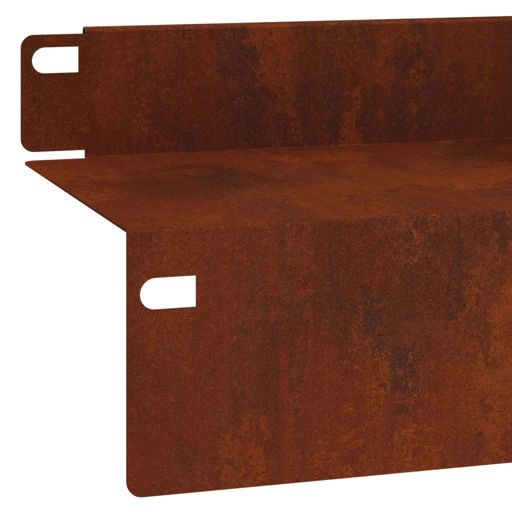 Bordura per Prato 10 pcs 100 x 10 x 8 cm Acciaio Ruggine 8008886