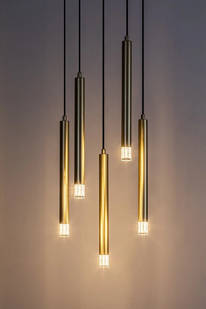 Lampadario moderno tondo oro Ø36cm 5xG9 Rabalux Ramira