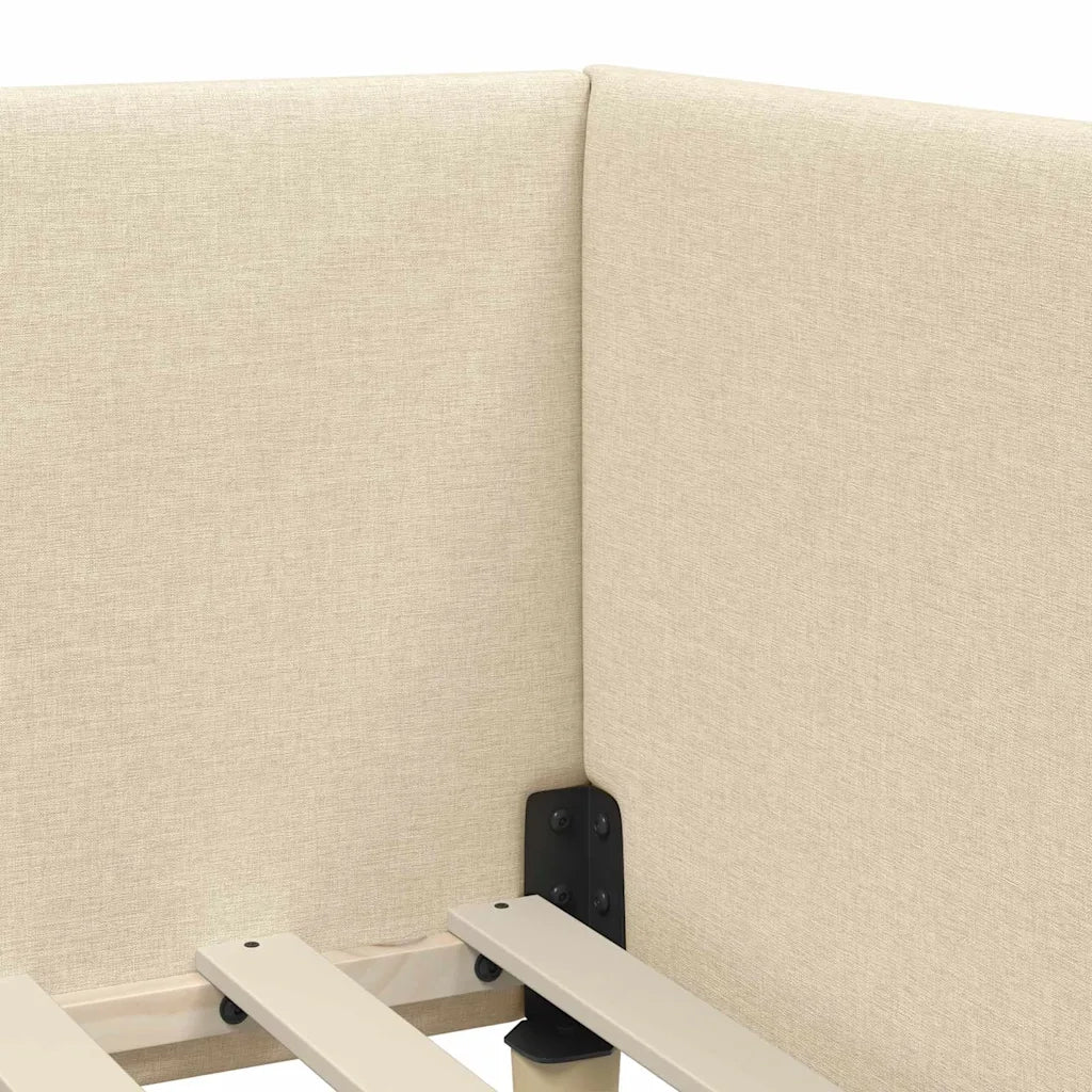 vidaXL Cornice del letto ad angolo Altro Crema 80 x 200 cm