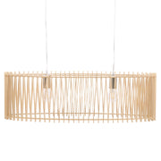 Lampada a Sospensione Luce Legno MDF lampadario stile moderno e boho 124 cm soggiorno