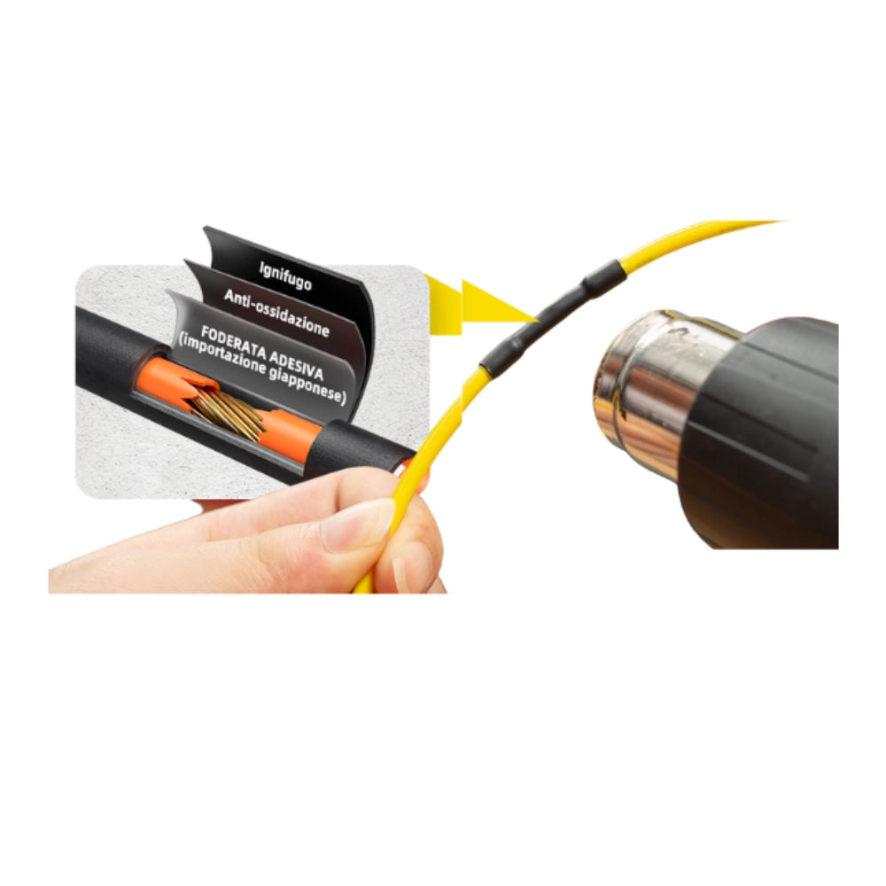 Raytech rgpo-b guaina termorestringente nera 1,2 m poliolefina reticolata *** diametro 2,4 millimetri, confezione 1