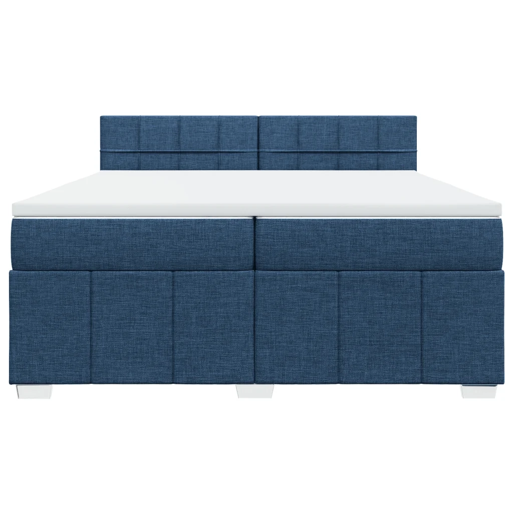 Giroletto a Molle con Materasso Blu 200x200 cm in Tessuto 3287181