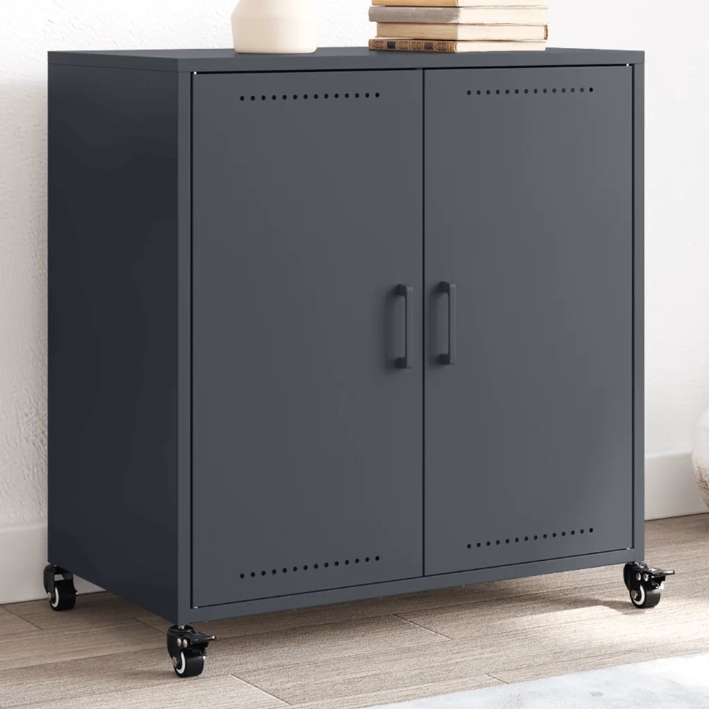 Credenza-Buffet-Armadio da cucina Antracite 68x39x72 cm in Acciaio