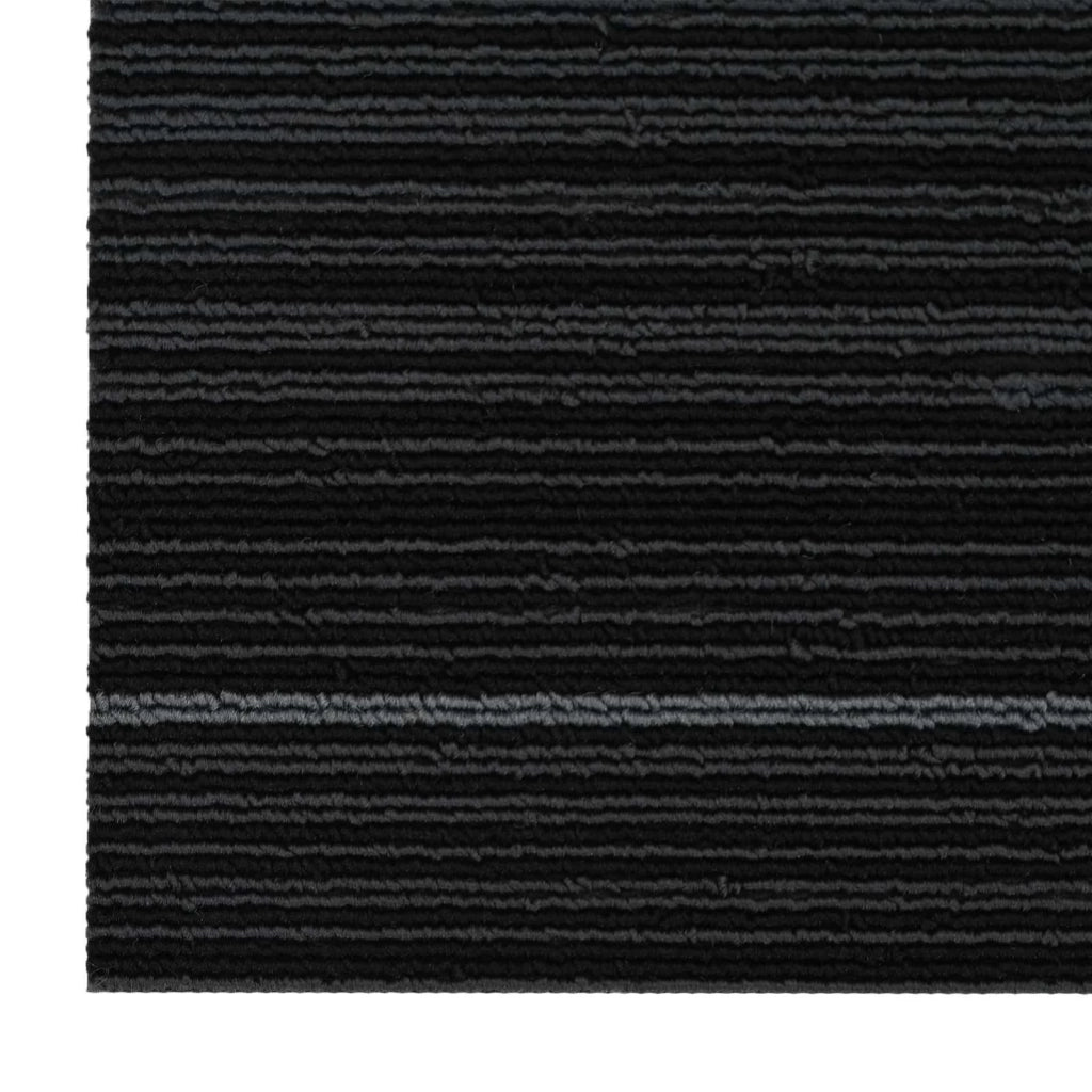 Piastrella per Tappeto Strisce Grigio Scuro 50 x 50 cm 4 pcs 42032465