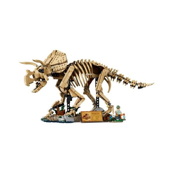 Costruzioni lego 77985 jurassic world fossili di dinosauro: triceratop