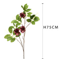 Set 4 Cubea Artificiale con 3 Fiori H.75 cm Viola