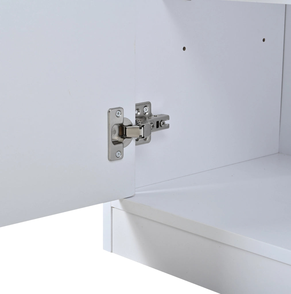 Sideboard bianco 120x35x80 cm con 3 ante e 3 cassetti