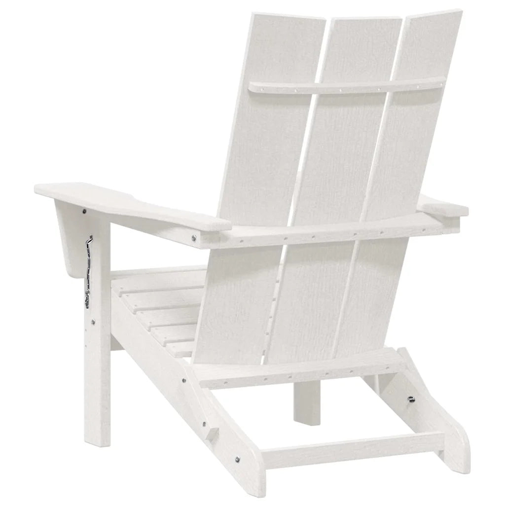 Sedia da Giardino | Sedia Adirondack Pieghevole Bianco 80,5 x 74,5 x 92 cm HDPE
