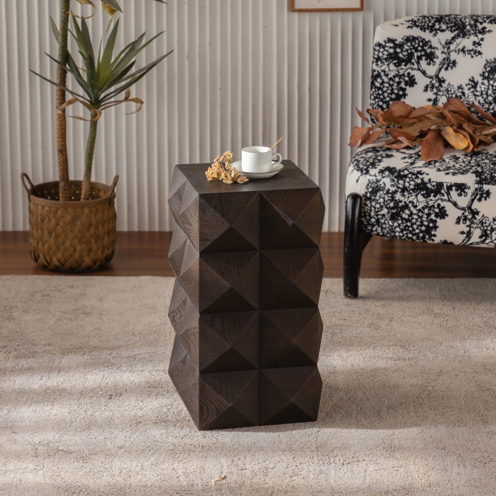 TAVOLINO RETRÒ H 60 cm Legno massello e MDF Marrone senza montaggio