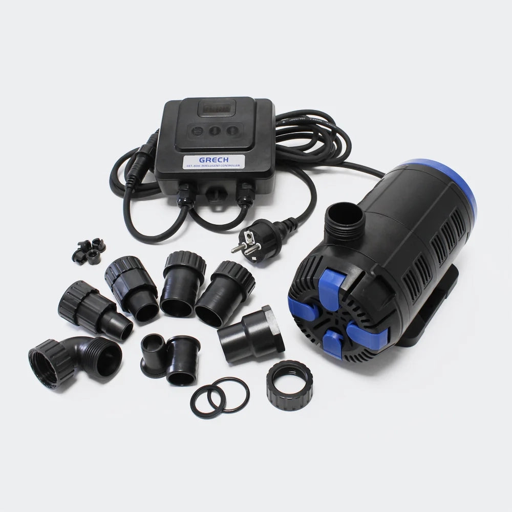 Pompa per acqua da laghetto filtro filtrazione a ruscello acquario ecologico laghetto piccolo eco 8000l/h 80 Watt 4216099