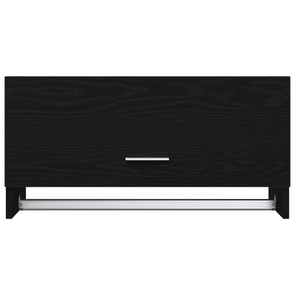 Armadio  Nero Rovere 70x32,5x35 cm in Legno Ingegnerizzato