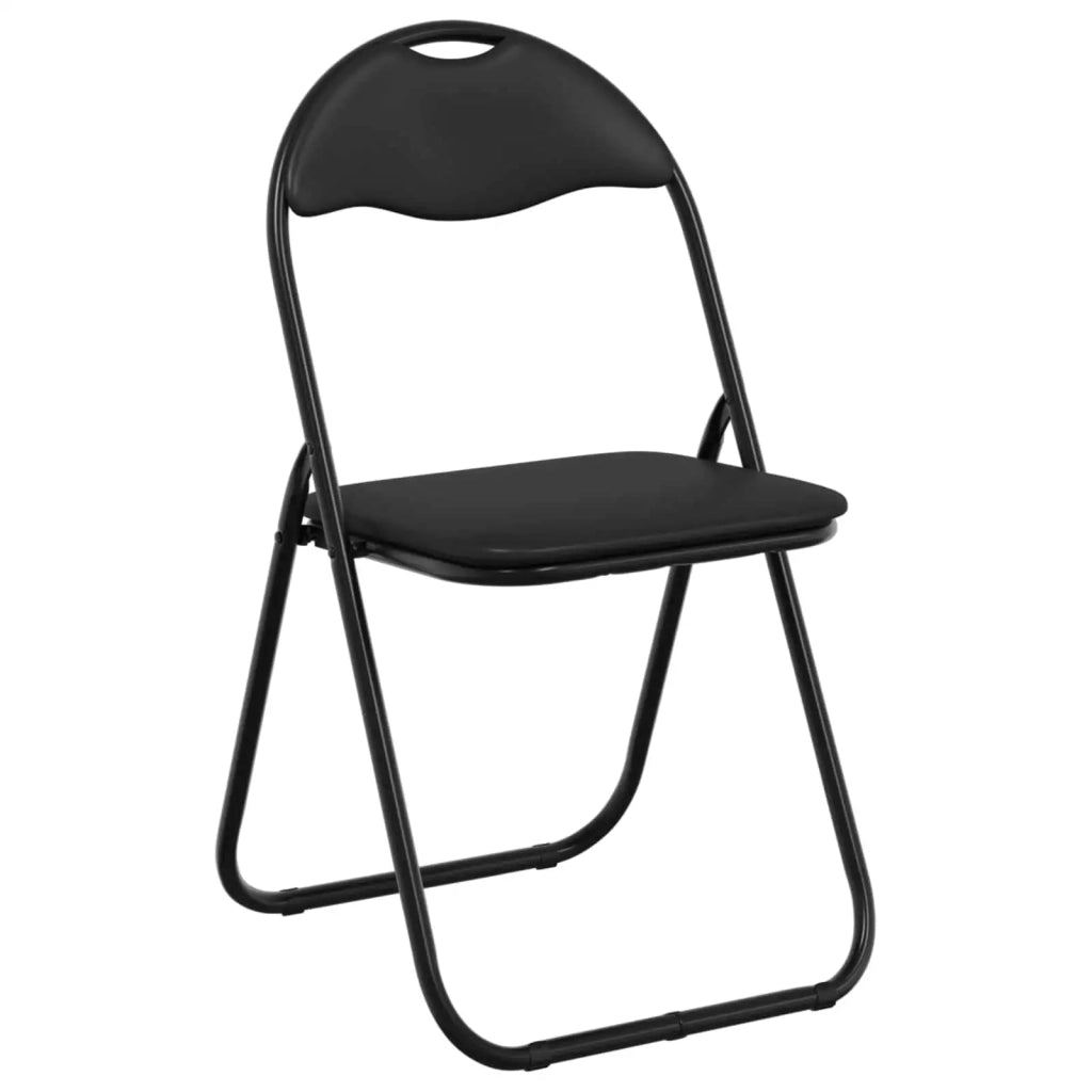 Sedia pieghevole 2 pcs Nero 48 x 43,5 x 81 cm Pelle Sintetica