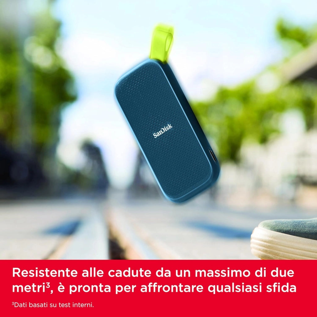 SSD Portatile 2 TB (SSD externa con velocità di lettura fino a 800 MB/s, resistente alle cadute da un massimo di due metri, gancio in gomma) Monterey