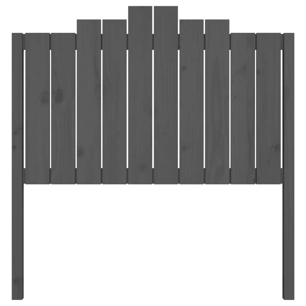 Testiera per Letto Grigia 106x4x110cm in Legno Massello di Pino
