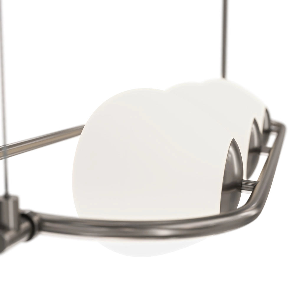 Maytoni Sospensione contemporanea Erich 3 luci E14 nero metallo diffusore vetro