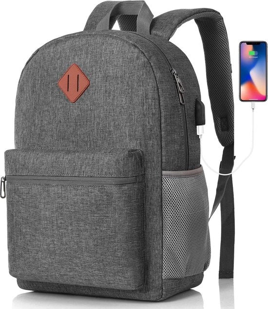 Borsa da Scuola per Uomini Borsa da Scuola per Ragazzi e Adolescenti, Borsa da Scuola per Donne Borse da Scuola per Ragazze e Adolescenti Borsa da Scuola per Università e Lavoro, Porta USB per Ricarica