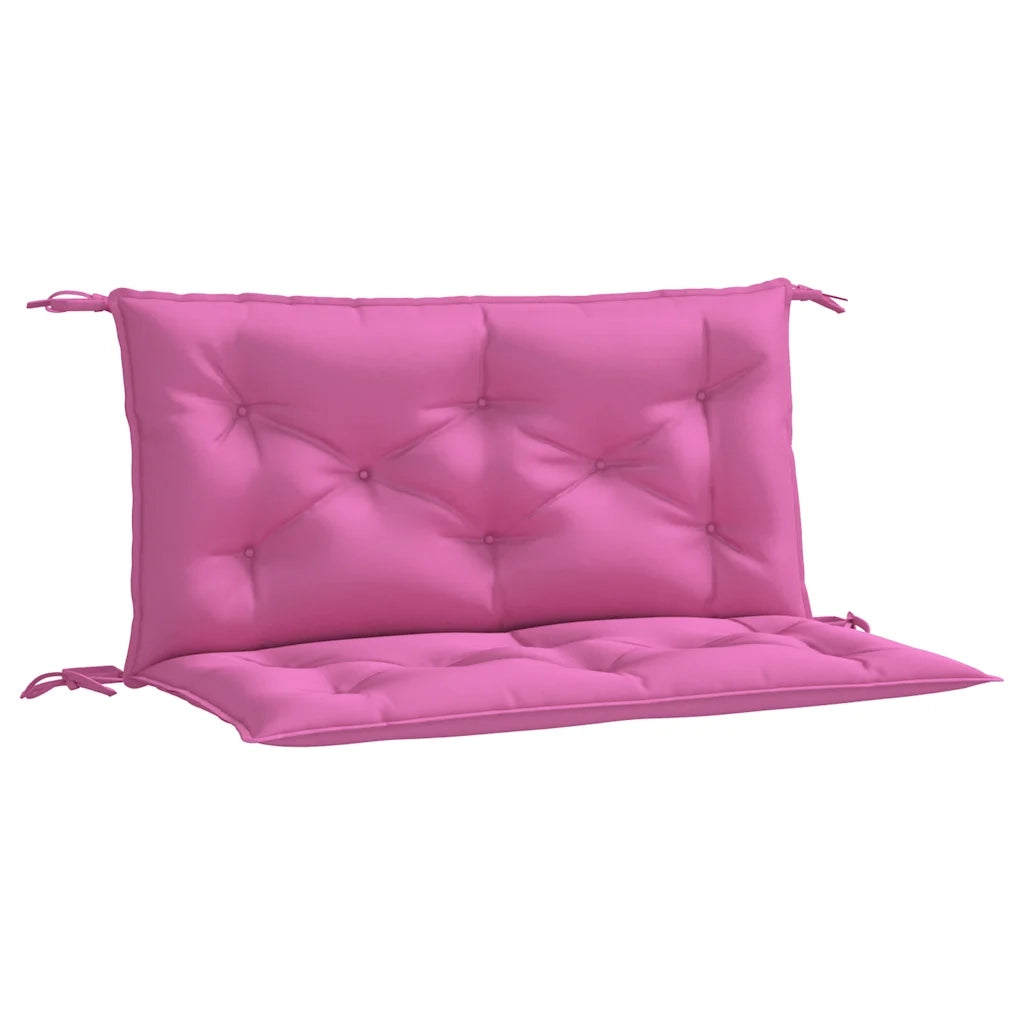 Cuscini per Panca da Giardino 2 pz-Set di 2 Cuscini per panchina da esterno Rosa 100x50x7 cm in Tessuto