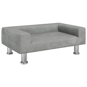 Cuccia per cani comoda poltrona letto 70 x 45 x 26,5 cm velluto grigio 02_0043104