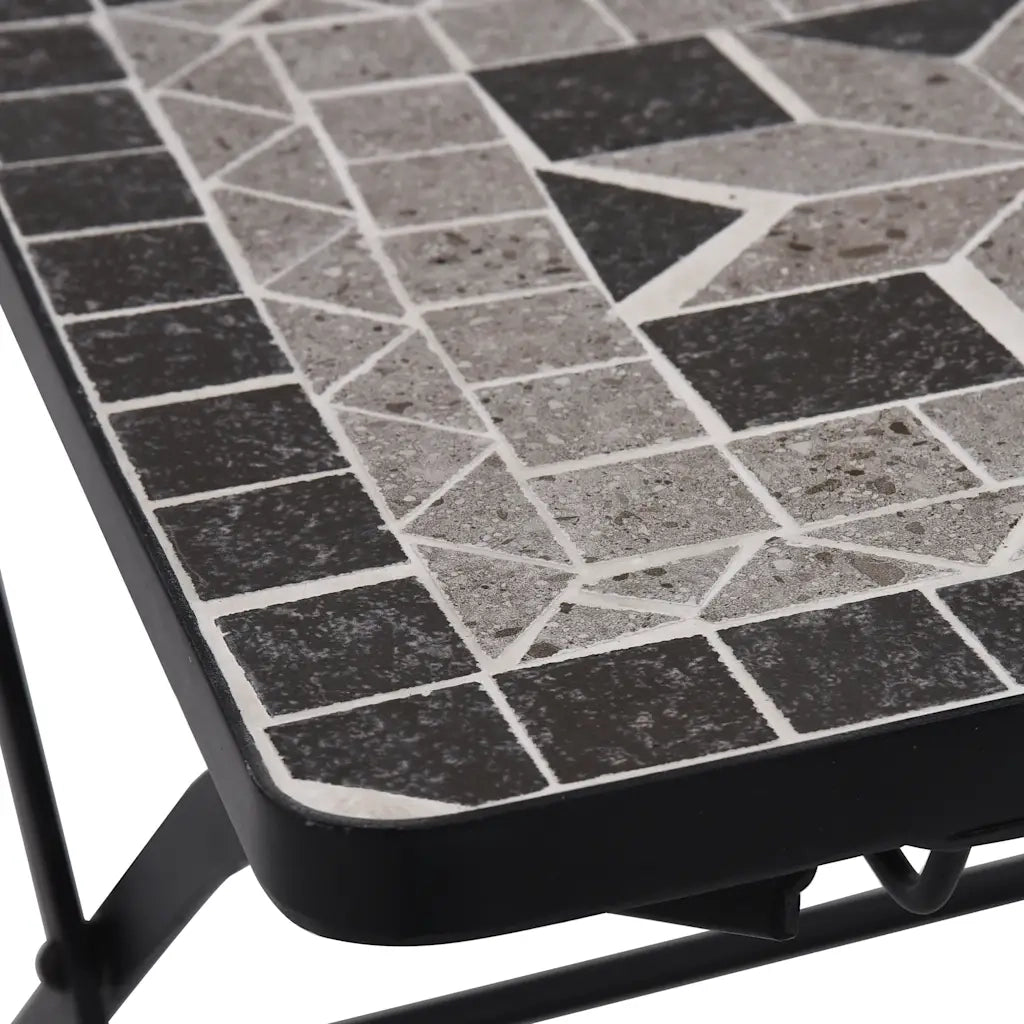 Sedie da Bistr¨° con Mosaico 2 pz | Sedie da Esterno Grigie