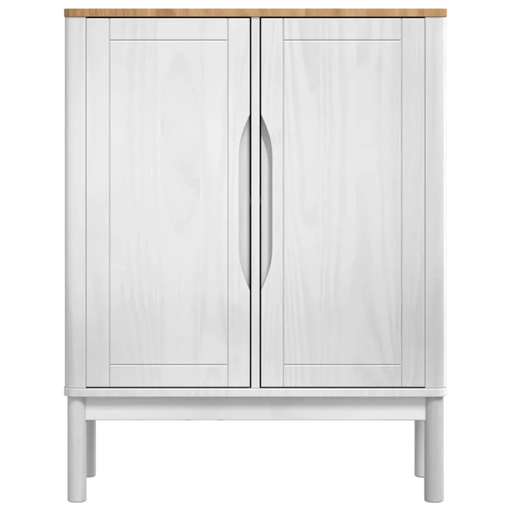 Credenza FLORO Bianco 70 x 30 x 70,5 cm Legno di Pino Massello 42011248