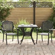Set di Tavolo da Giardino 3 pcs Nero Alluminio pressofuso 3334741