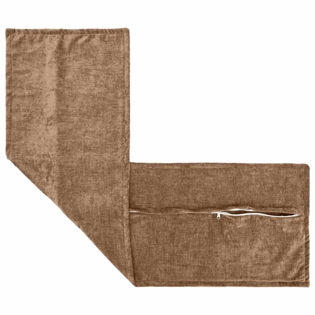 Federa 2 pz HOUTEN Marrone 40 x 145 cm Tessuto Chenille 917251