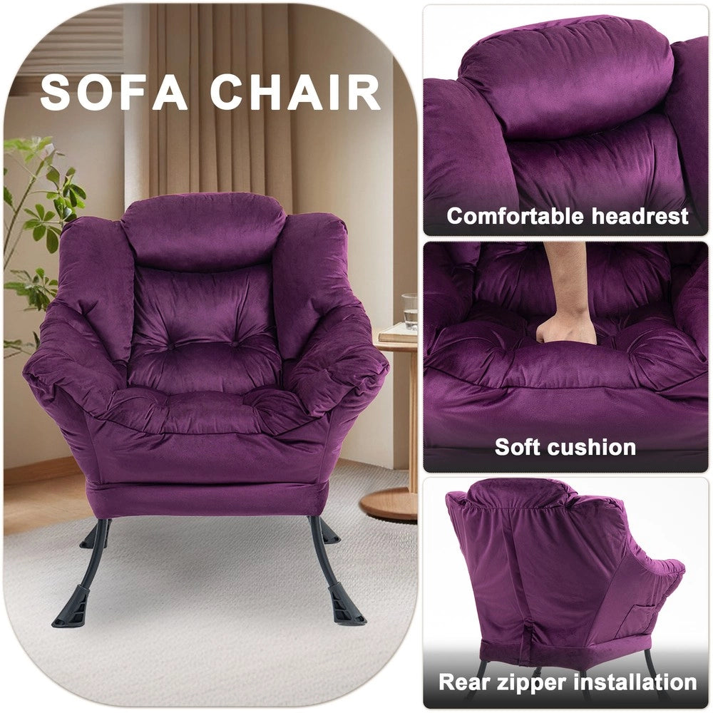 Poltrona Relax con Struttura in Metallo e Tasca Laterale ¨C MINIMAL ¨C Design Moderno