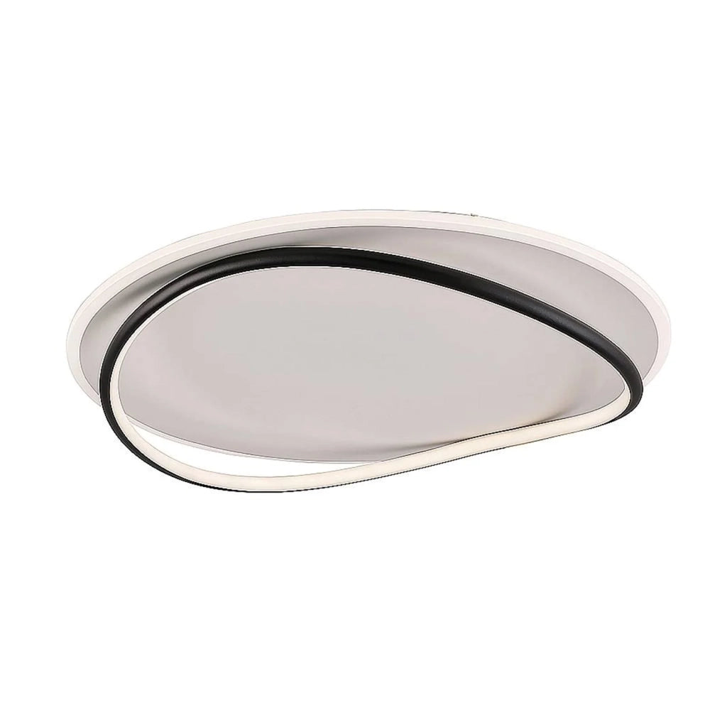 Plafoniera Moderna Cairns Plastica Nero-Bianco Led 58W Dimmerabile