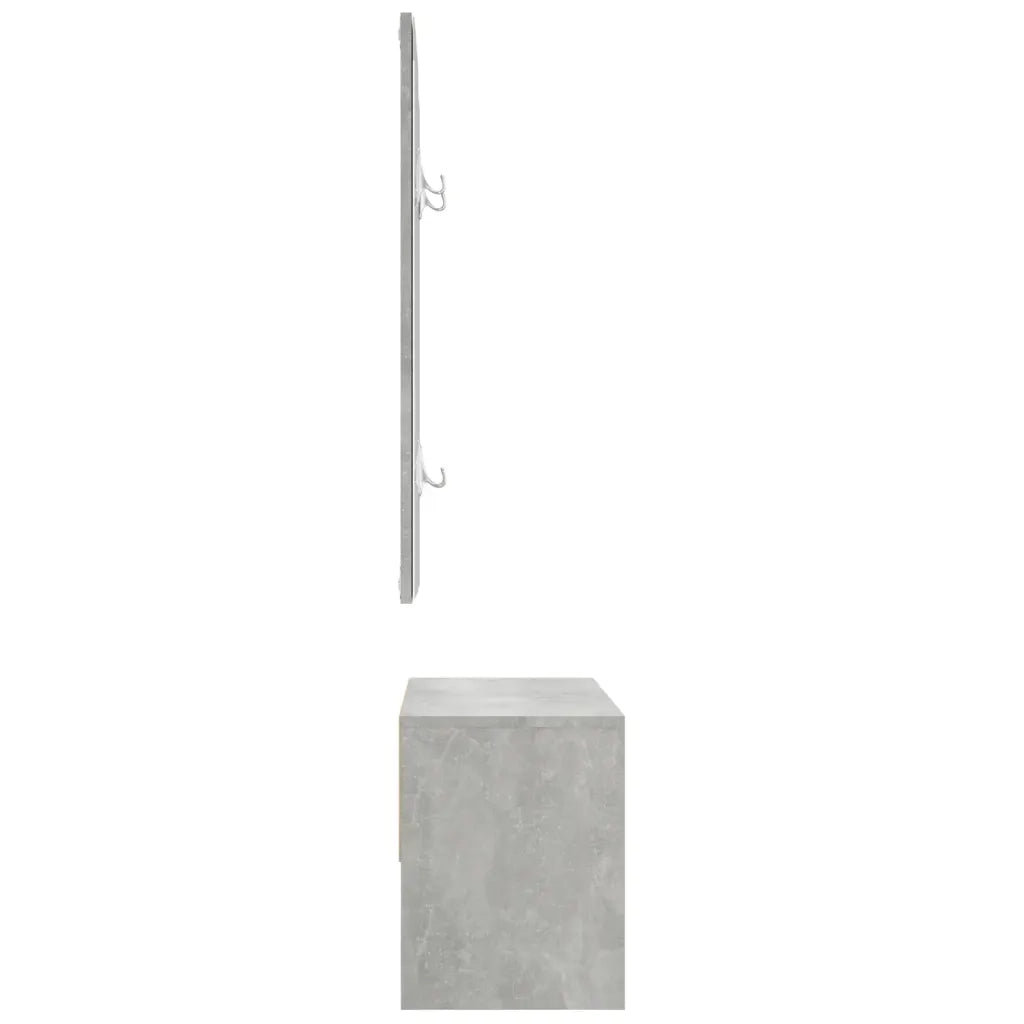 Set di Mobili da Corridoio Grigio Cemento in Legno Multistrato cod mxl 50087