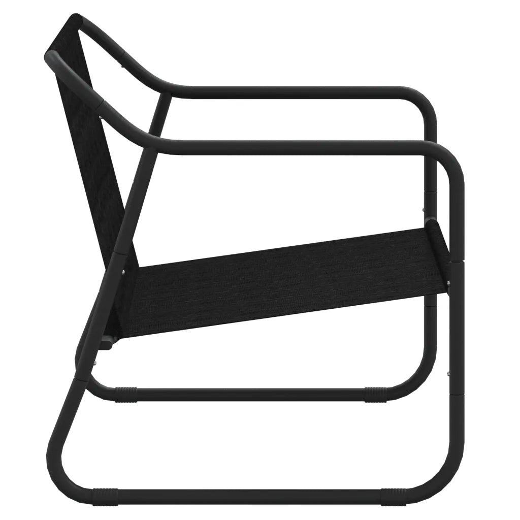 Panca da Giardino 2 Posti con Cuscino Antracite in Acciaio 364106