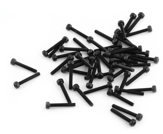Assortimento viti a 6 gusci e viti cilindriche, 50 pezzi, nero, M3 x 20 mm