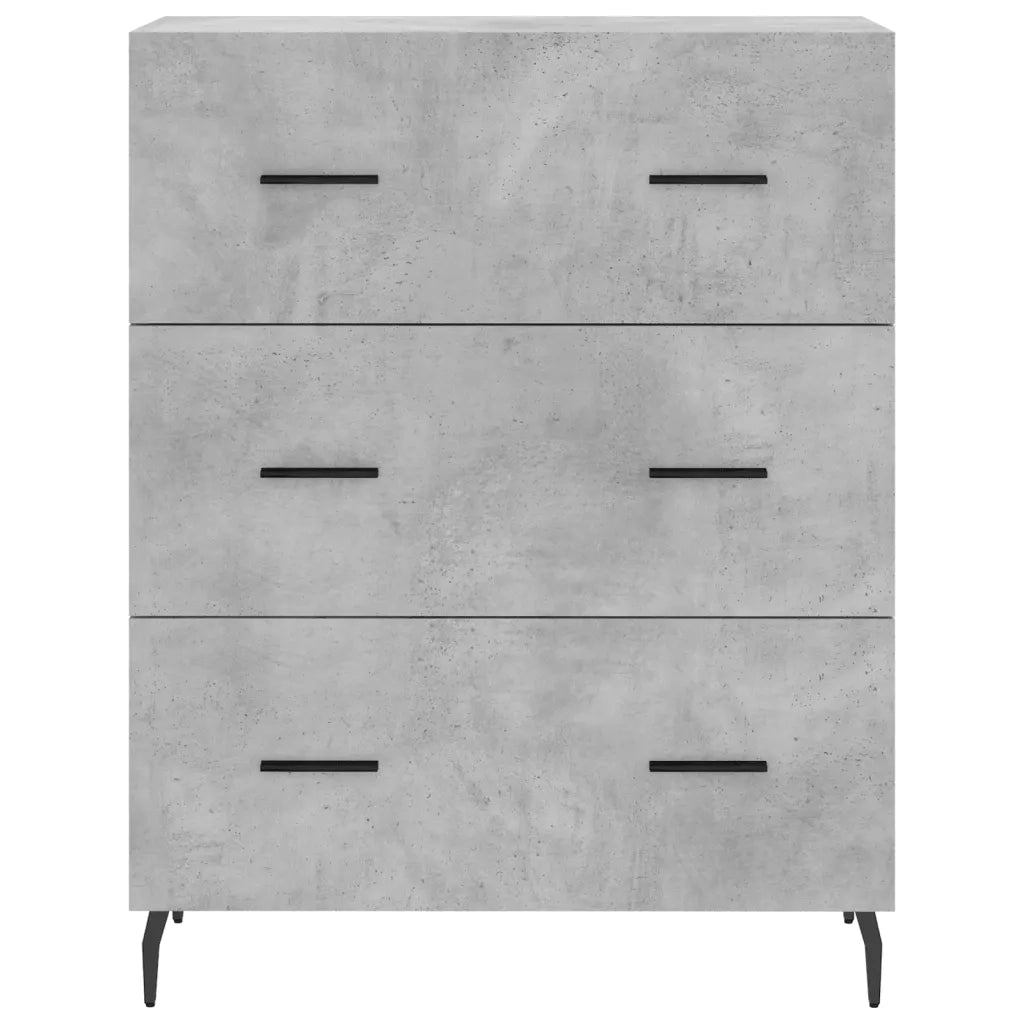 Credenza Grigio Cemento 69,5x34x180 cm in Legno Multistrato 3189401